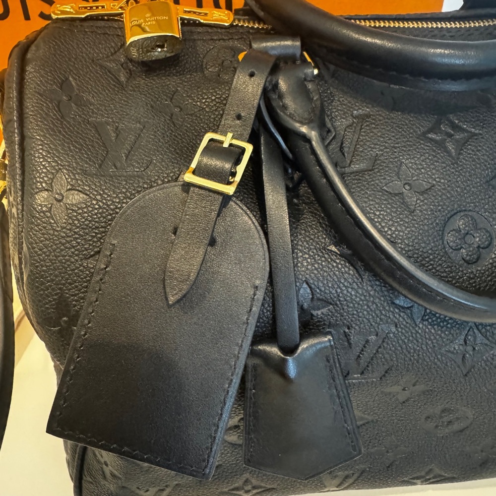 Louis Vuitton Speedy Soft 30 Black Monogram Empreinte Leather Crossbody - Picture 5 of 10
